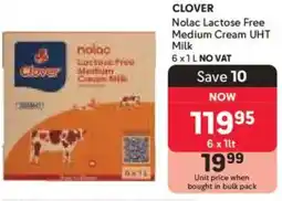 Makro Clover Nolac Lactose Free Medium Cream UHT Milk offer