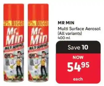 Makro Mr Min Multi Surface Aerosol offer