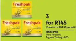 Makro Freshpak Pure Rooibos Tagless Teabags offer