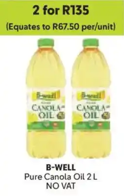 Makro B-well Pure Canola Oil offer