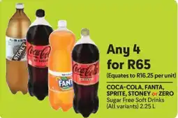 Makro Coca-Cola, Fanta, Sprite, Stoney or Zero Sugar Free Soft Drinks offer