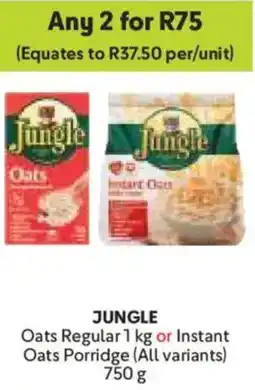 Makro Jungle Oats Regular or Instant Oats Porridge offer