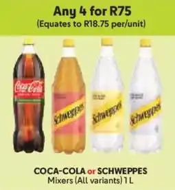 Makro Coca-Cola or Schweppes Mixers offer