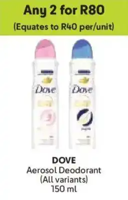 Makro Dove Aerosol Deodorant offer