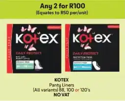 Makro Kotex Panty Liners offer
