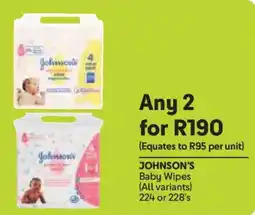 Makro Johnson's Baby Wipes offer