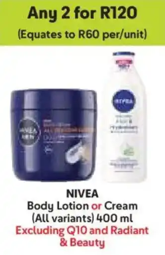 Makro Nivea Body Lotion or Cream offer