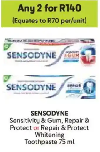 Makro Sensodyne Sensitivity & Gum, Repair & Protect or Repair & Protect Whitening Toothpaste offer