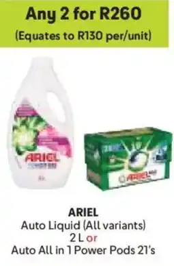 Makro Ariel Auto Liquid or Auto All in 1 Power Pods offer