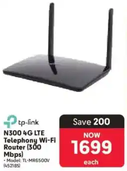 Makro Tp-link N300 4G LTE Telephony Wi-Fi Router offer