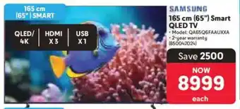 Makro Samsung 165 cm 65" Smart QLED TV offer