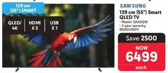 Makro Samsung 139 cm 55" Smart QLED TV offer