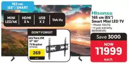 Makro Hisense 165cm 65" Smart Mini LED TV offer