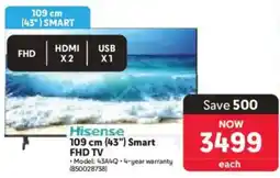 Makro Hisense 109 cm 43" Smart FHD TV offer