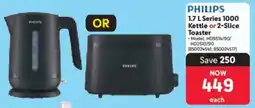 Makro Philips Series 1000 Kettle or 2-Slice Toaster offer