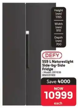 Makro Defy Natureslight Side-by-Side Fridge offer