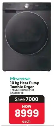 Makro Hisense Heat Pump Tumble Dryer offer