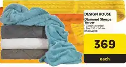 Makro Design House Diamond Sherpa Throw offer