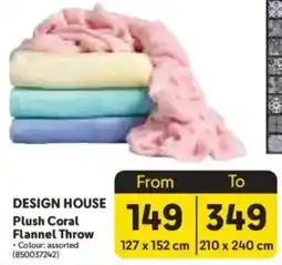 Makro Design House Plush Coral Flannel Throw offer
