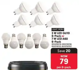 Makro Light Worx 3 W LED GU10 or 7W LED A60 offer