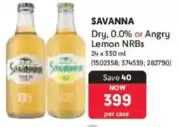 Makro Savanna Dry, 0.0% or Angry Lemon NRBs offer