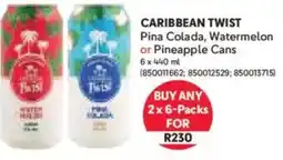 Makro Caribbean Twist Pina Colada, Watermelon or Pineapple Cans offer