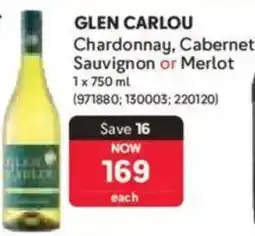 Makro Glen Carlou Chardonnay, Cabernet Sauvignon or Merlot offer