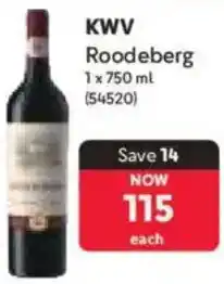 Makro KWV Roodeberg offer