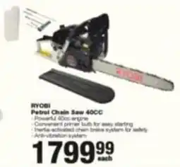 Build It Ryobi Petrol Chain Saw 40CC offer