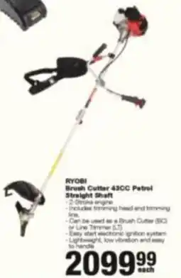 Build It Ryobi Brush Cutter 43CC Petrol Straight Shaft offer
