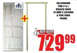 Boxer Build Hillermann pine f & l braced door & pine door frame offer