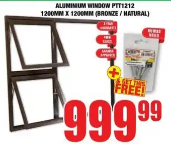 Boxer Build Aluminium window ptt1212 offer