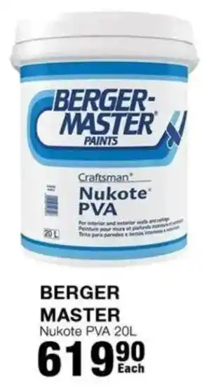 Build It Berger-master Nukote PVA offer