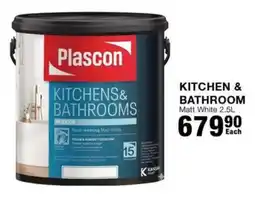 Build It Plascon Kitchen & Bathroom Matt White offer