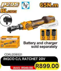 Legacy Industrial Supplies Ingco cordless ratchet 20v offer