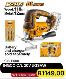 Legacy Industrial Supplies Ingco cordless 20v jigsaw offer