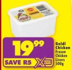 Shoprite Goldi Chicken Frozen Chicken Livers offer
