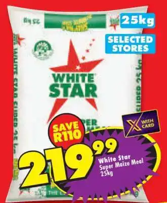 Shoprite White Star Super Maize Meal 25kg offer
