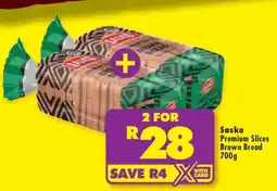 Shoprite Sasko Premium Slices Brown Bread 700g offer