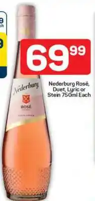 Pick n Pay Nederburg Rosé, Duet, Lyric or Stein 750ml Each offer
