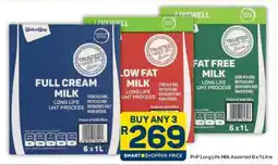 Pick n Pay Hypermarket PnP Long Life Milk Assorted 6 x 1 Litre offer