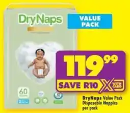 Shoprite DryNaps Value Pack Disposable Nappies offer