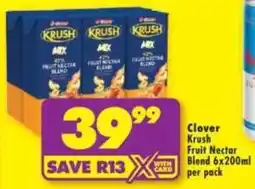 Shoprite Clover Krush Fruit Nectar Blend offer