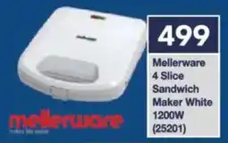 President Hyper Mellerware 4 Slice Sandwich Maker White 1200W offer