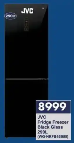 President Hyper JVC Fridge Freezer Black Glass offer