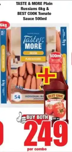 Boxer Tastes & More Plain Russians & Best Cook Tomato Sauce offer
