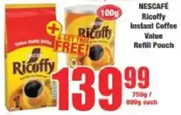 Boxer Nescafé Ricoffy Instant Coffee Value Refill Pouch offer