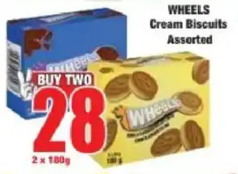Boxer Wheels Cream Biscuits Assorted offer
