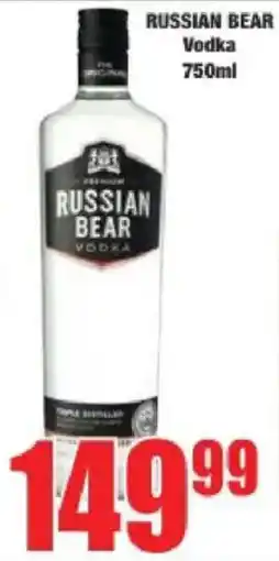 Boxer Russian Bear Vodka offer