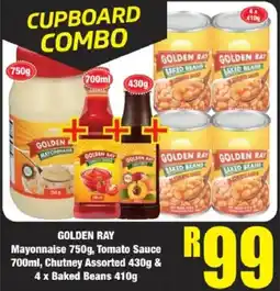 Boxer Golden Ray Mayonnaise, Tomato Sauce, Chutney Assorted & Baked Beans offer